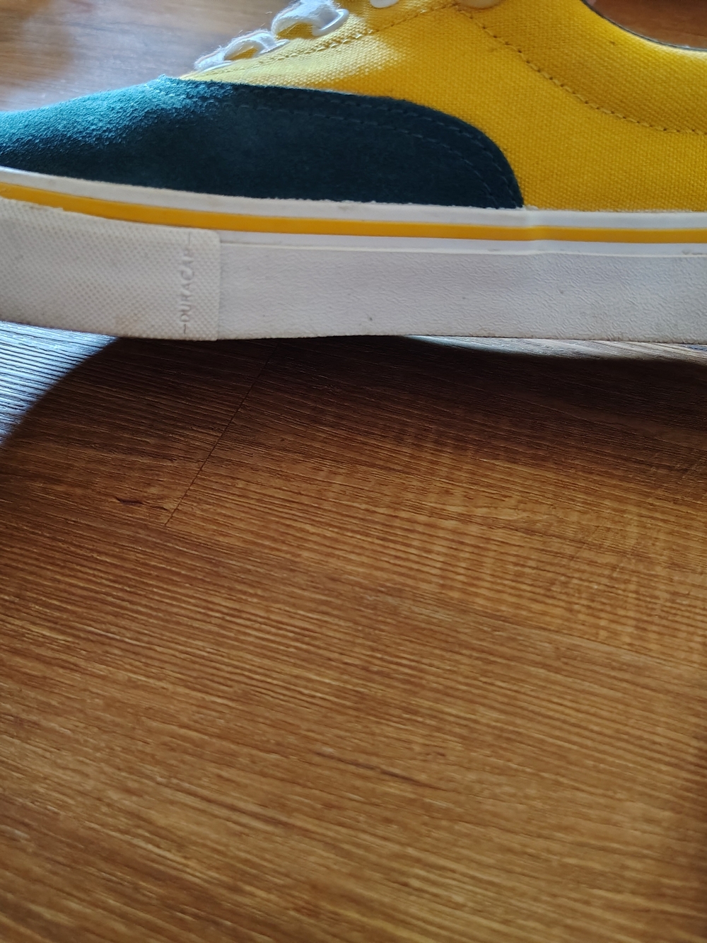 Vans Two-Tone Green and Yellow Low Top Sneakers Retro - Picture 7 of 9